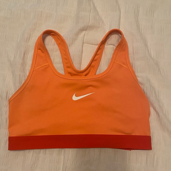 orange nike crop top